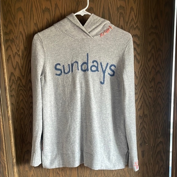 Sundance Sundays Stitched Detail Hooded Sweater in Gray - Picture 1 of 5